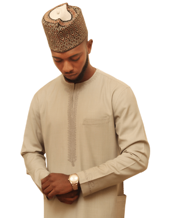 Light Coffee Brown Kaftan